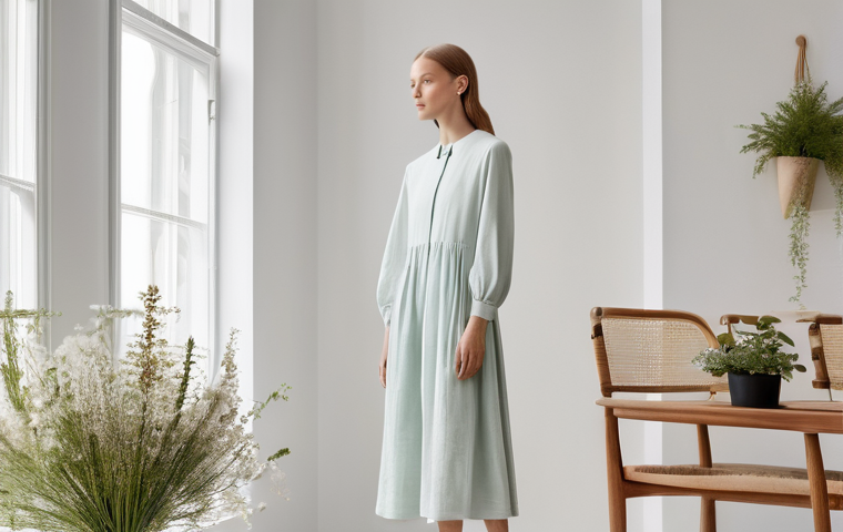 향기 마케팅과 오프라인 매장 경험 - **Prompt:** A serene and elegantly designed Swedish concept store, reminiscent of Svenskt Tenn, with...