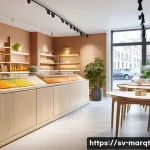 향기 마케팅의 효과적인 홍보 전략 - A modern Swedish retail store interior with subtle citrus scent diffusers placed strategically, feat...