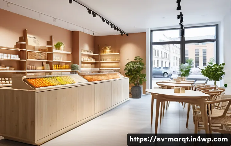 향기 마케팅의 효과적인 홍보 전략 - A modern Swedish retail store interior with subtle citrus scent diffusers placed strategically, feat...