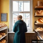 Home 17 향기 마케팅의 문화적 차이 - A cozy Swedish bakery interior scene featuring warm natural light streaming through windows, wooden ...